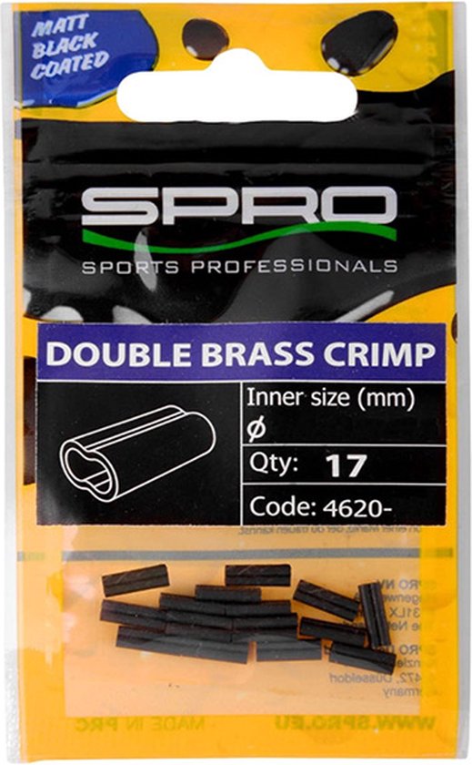 Spro Matt Black Double Brass Crimp - 0.8 x 1.7 x 8 mm van Spro — afbeelding 3