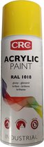 CRC Acryl spuitlak - Lak - Sneldrogend - Kras en UV bestendig - Zinkgeel - RAL 1018