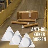 Allernieuwste Anti-Rol Doppen voor Verzendkokers 50mm - ARO Caps voor Postverzending - Driehoekige Verzend Koker Eind Doppen - 100 stuks Antiroldop