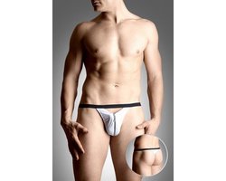 SoftLine Collection - Sexy heren string met rits aan de voorkant wit Maat:S-L S t/m L