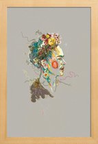 JUNIQE - Poster in houten lijst Frida 2 -30x45 /Kleurrijk