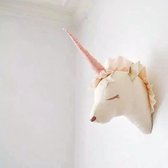 Unicorn Dierenkop Dierenhoofd Wanddecoratie Muurdecoratie Babykamer Kinderkamer Meisje Roze Accessoires