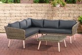 Tuinset - Loungeset - Hoekbank - Met tafel - Antraciet