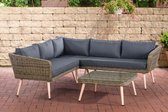 Tuinset - Loungeset - Hoekbank - Met tafel - Grijs