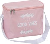 J-Line Koeltas Good Vibes Polyester Lichtroze Small Set van 3 stuks