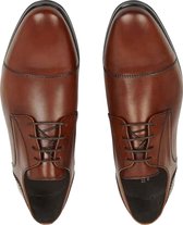 Luxe nette herenschoenen Cognac bruin leer - Maat 45 - Extra scherp geprijsd - Gratis verzending