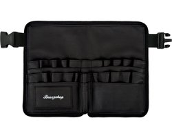 Boozyshop ® Professoinele Heuptas Voor Make up Artist - Visagie - Voor opbergen make up kwasten - Ultimate Pro Makeup Brush Belt Large - Verstelbare riem - Met rits - Zwart