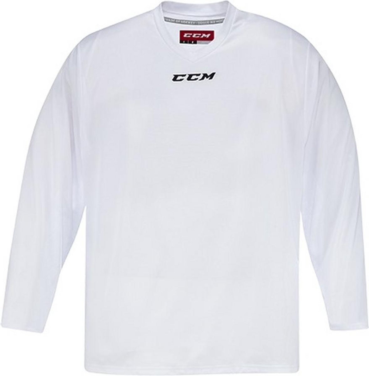 CCM - 5000 - IJshockey Trainingsshirt - Lange Mouw - Volwassenen - Wit - Ademend & Duurzaam - Maat L