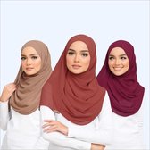 WOW PEACH Hoofddoek Beige | Hijab |Sjaal |Hoofddoek |Turban |Chiffon Scarf |Sjawl |Dames hoofddoek |Islam |Hoofddeksel| Musthave |