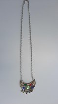 KETTING MAAN MET GEKLEURDE STEENTJES