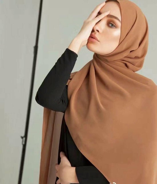Foulard WOW PEACH KAKI| Hijab |Foulard |Foulard |Turban |Écharpe en  mousseline de soie... | bol.com