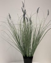 Seta Fiori - Gras - lavendel - kunstplant - 90cm -