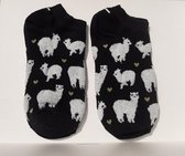 Alpaca sokken zwart - One size - Enkelsokken - Schattige alpaca sokken