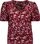 Only T-shirt Onlnova Lux  S/s Frida Top Aop Wvn 15233165 Red Dahlia/vibrant Le Dames Maat - XL