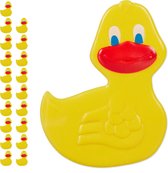 Relaxdays 20x Antislip stickers eend - set - badkuip plakker - douche sticker - geel