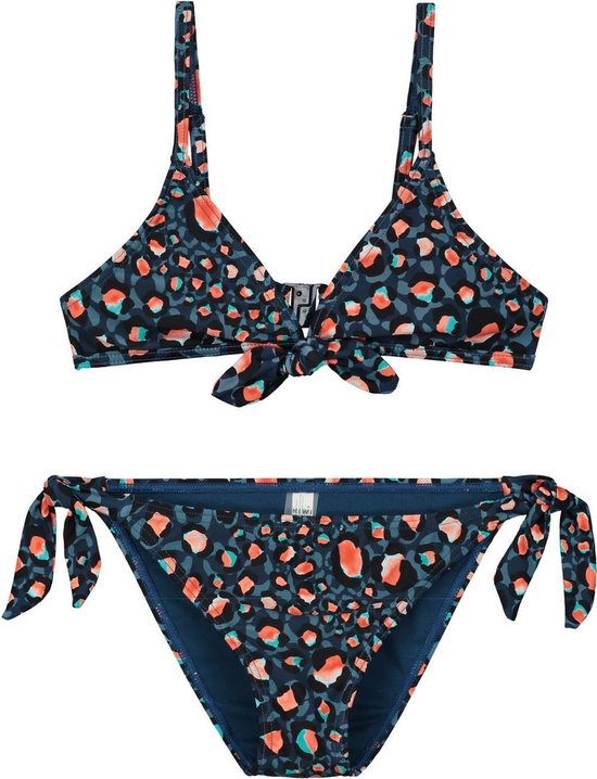 Shiwi Triangel bikini set leopard spot knotted triangle bikini - poseidon blue
