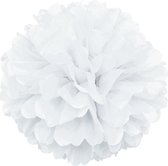 White Solid 16" Hangende Tissue Pom Pom