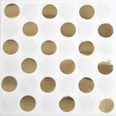 Haza Original Servetten Dots 33 X 33 Cm Papier Wit/goud 16 Stuks