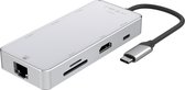 8 in 1 USB C Hub - USB C Adapter - Type-C Kabel naar 4K UHD HDMI Converter - SD en MicroSD - Gigabit Ethernet poort RJ45 - 3 X USB 3.0 - Compatibel: Macbook / Pro / Air / Chromebook / Samsung