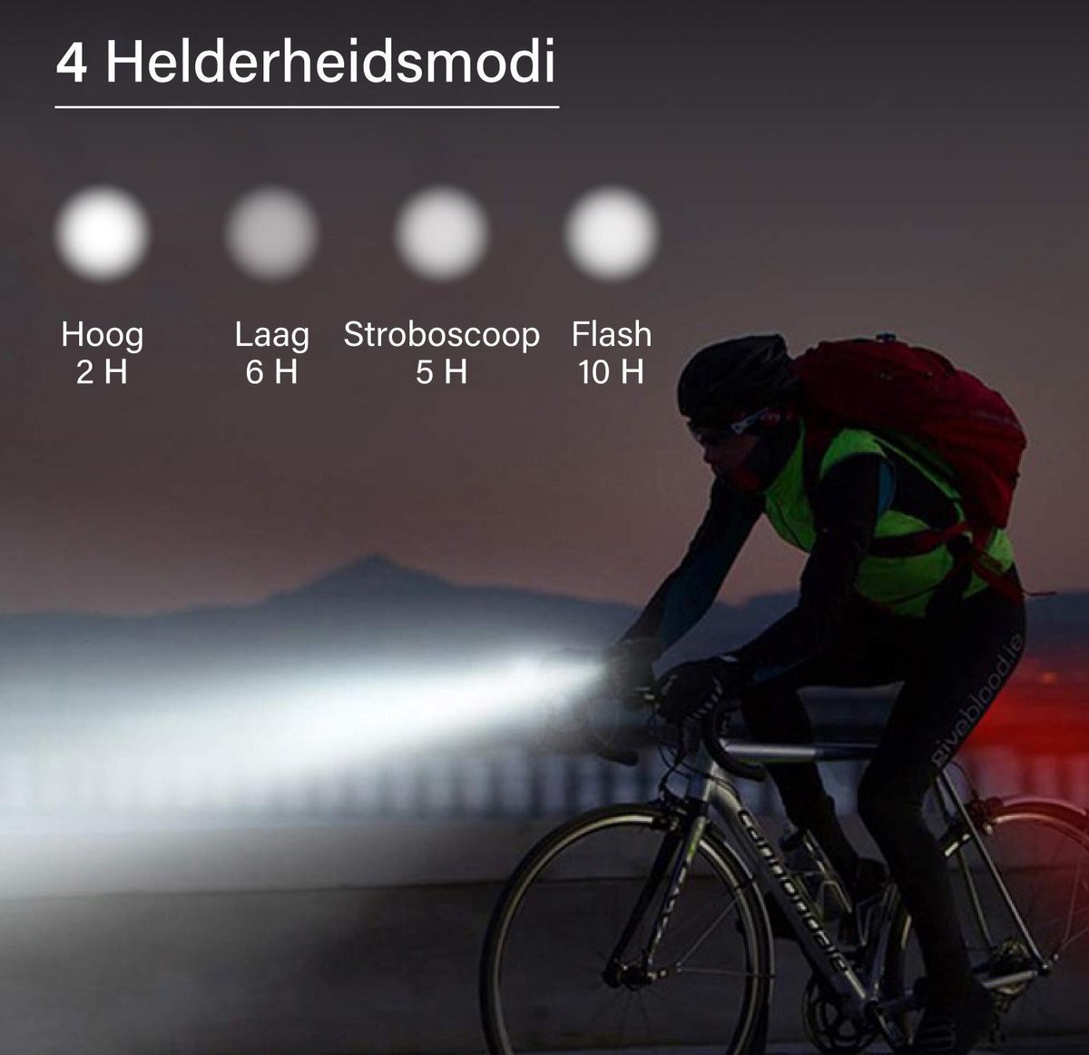 Fietsverlichting set lamp Led USB Koplamp AAA Verlichting Wielrennen - Voor en Achter Oplaadbare Batterijen AA - Bartief® thumbnail 6