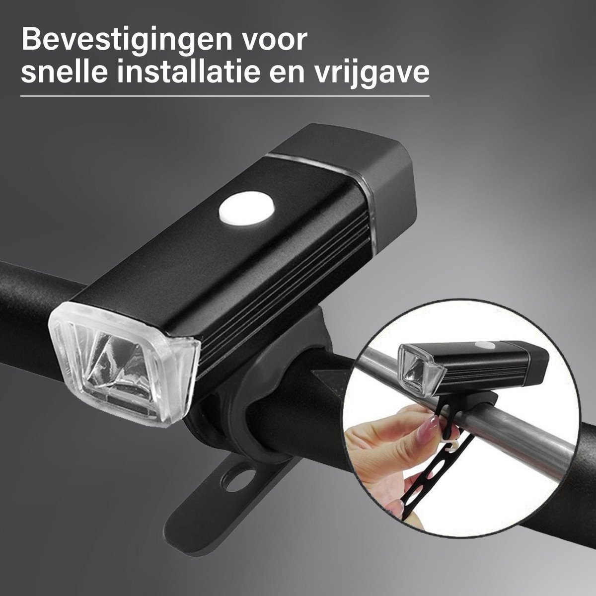 Fietsverlichting set lamp Led USB Koplamp AAA Verlichting Wielrennen - Voor en Achter Oplaadbare Batterijen AA - Bartief® thumbnail 5