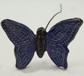 Vlinder keramiek blauw handgemaakt