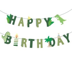 Happy Birthday Slinger Dino Verjaardag Versiering Feest Versiering Kinderfeestje Happy Birthday Decoratie