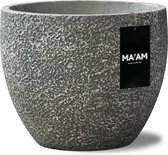 MA'AM Luna - bloempot - rond - 24x20 - mos groen - vorstbestendig - stoere plantenpot - industrieel