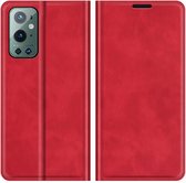 Cazy OnePlus 9 Pro Hoesje Portemonnee Book Case Kunstleer - Rood