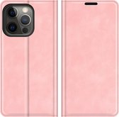 Cazy iPhone 13 Pro Hoesje - Portemonnee Book Case - Kunstleer - Roze