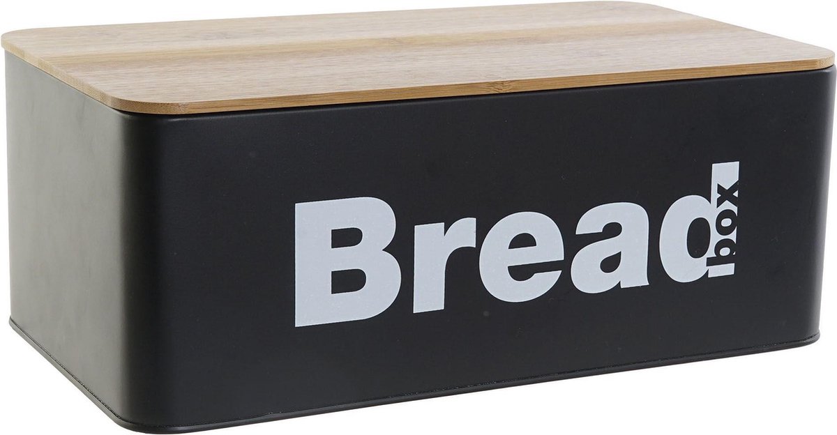 Bamboe houten broodtrommel met deksel 33 x 18 x 13 cm - Keukenbenodigdheden - Broodtrommels/brooddozen/vershoudtrommels