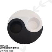 Nothing To Lose|Theelicht houder yin yang|Zwart wit|Kaarshouder|Waxine lichthouder|Theelicht|Sfeerlicht|