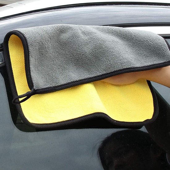 Foto: Zachte microvezeldoek 30x30cm car cleaning krasvrij poetsdoek auto poetsen auto droogdoek auto accessoires schoonmaakdoek detail polish reinigingsdoekjes