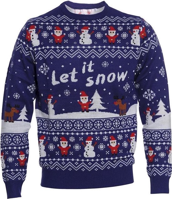 Foute Kersttrui Dames & Heren - Christmas Sweater "Let it Snow" - Kerst trui Mannen & Vrouwen Maat M