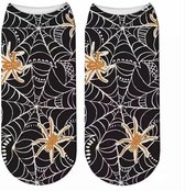Halloween enkelsokken - Spinnen - Spin - Spinnenweb - Unisex Maat 36-41