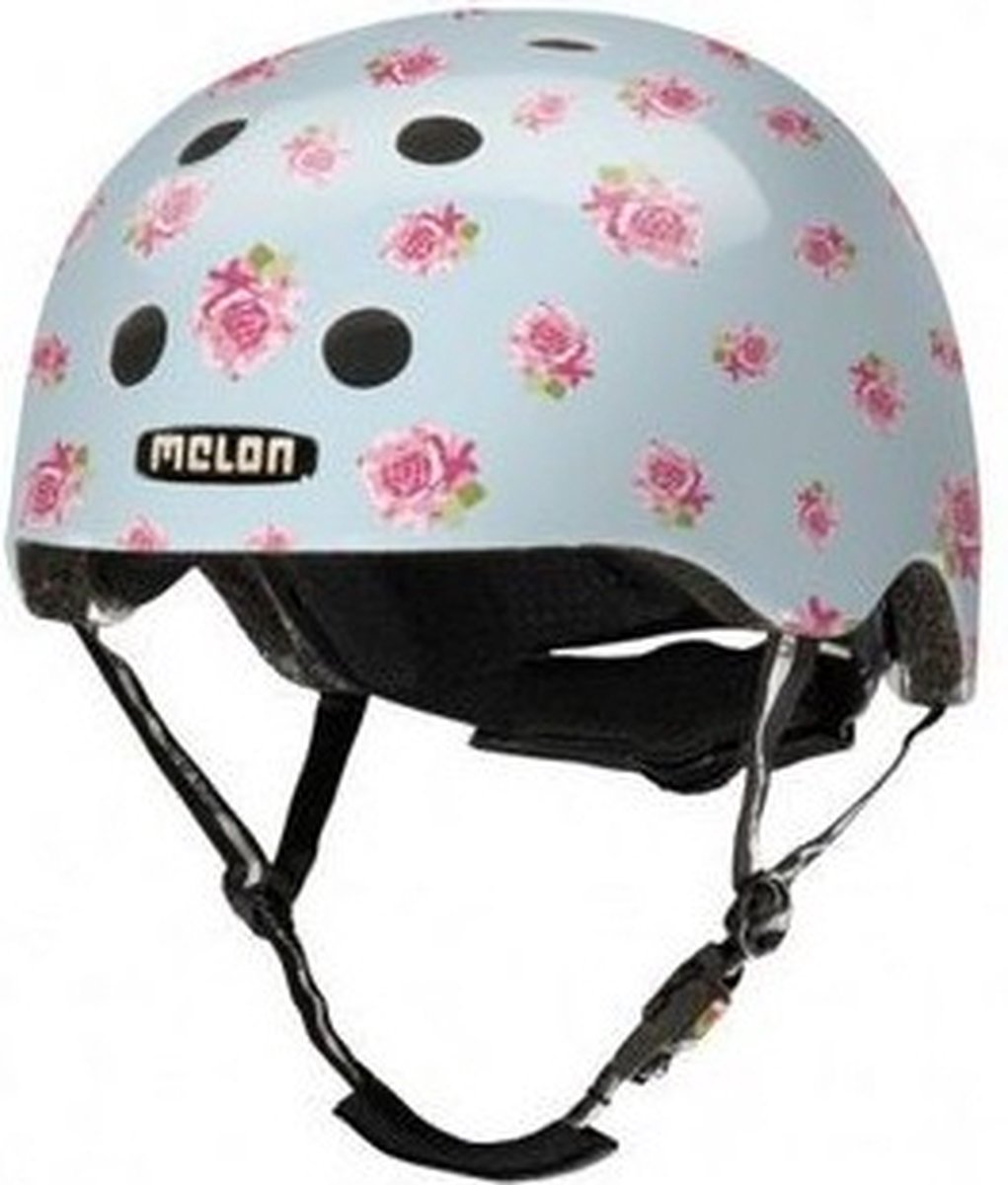 Melon Fietshelm Flying Roses Blauw Maat Xl - Xxl