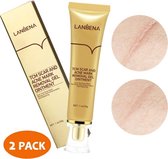 LANBENA Littekencrème 2 pack- Vermindert zichtbaarheid van littekens – Acné en Striae littekens - Herstelt de huid - Litteken crème tube 30ml