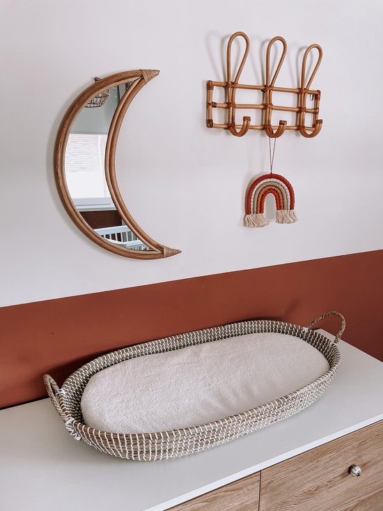 Rotan Rekje Deco Moda Rotan kapstok - Boho stijl voor babykamer en kinderkamer | bol
