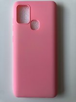 Siliconen back cover case - Geschikt voor Samsung Galaxy A21s - TPU hoesje Roze