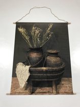 Wandkaart Nepalese potten in een bak