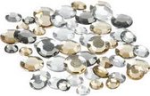 Strasstenen, gouden glans, rond, afm 6+9+12 mm, 360 stuk/ 1 doos