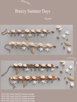 Ensemble de Bracelets DIY Coquillages Cauris - Marron