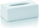 Tissuebox kunststof glans wit/ tissue box