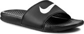 Nike Benassi Swoosh Slippers - Maat 36.5 - Unisex - zwart/wit