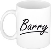 Barry naam cadeau mok / beker met sierlijke letters - Cadeau collega/ vaderdag/ verjaardag of persoonlijke voornaam mok werknemers