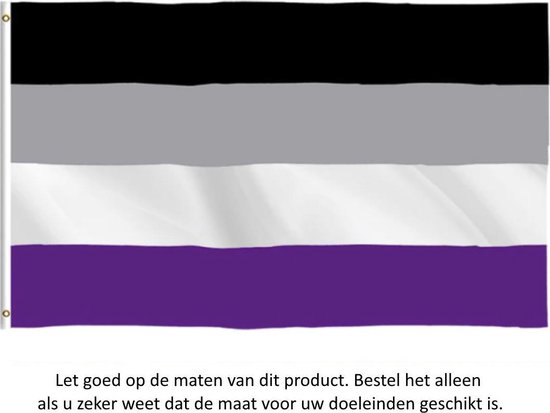 Asexual Pride 150x90CM - Asexual - Drapeau LGBT - Arc-en-ciel - asexué - Polyester