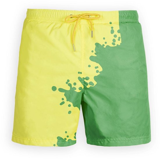 SEA'SONS - Zwembroek Heren - Kleurveranderend - Sneldrogend - Groen - Maat L (SEASONS - Kleur veranderend)