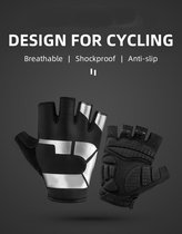 Antislip Fietshandschoenen Schokabsorptie Ademende Fietshandschoenen Comfortabele Mode Afdrukken Buitensporthandschoenen XL