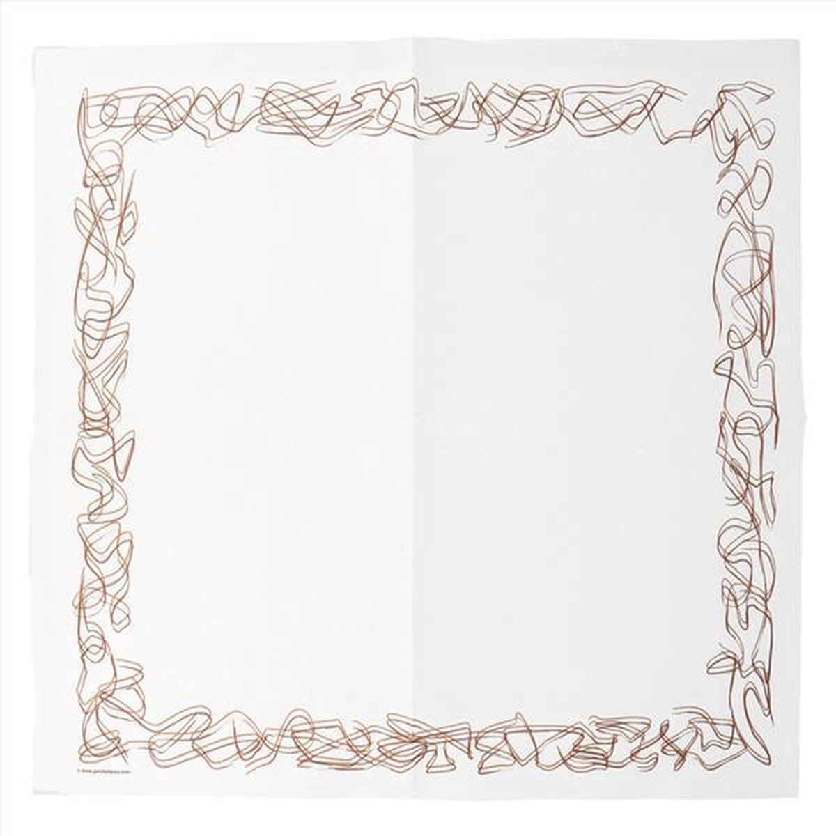 2 x 50 Servetten 40x40cm "Double Point" Wit, motief Aristas (2 paketten)