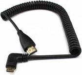 Garpex® Mini HDMI naar HDMI Adapter - Gebogen Spiraalkabel